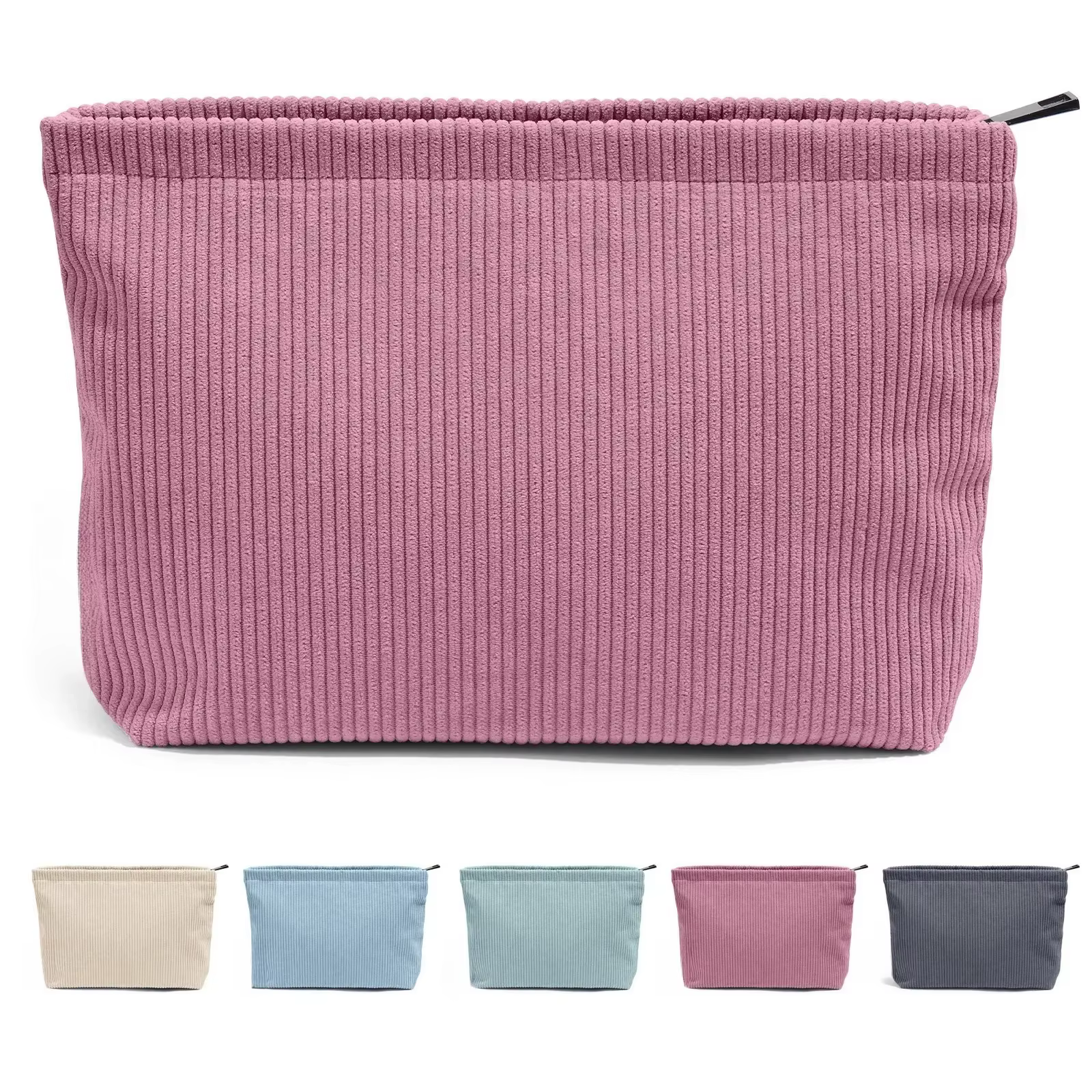 Trousse de maquillage grande fermeture éclair