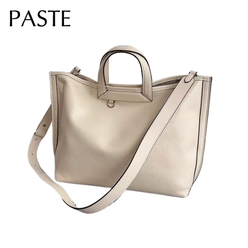 Première couche de cuir de vachette tanné végétal femmes fourre-tout Beige luxe concepteur grande capacité femme sac à main accepter 13 ''ordinateur portable