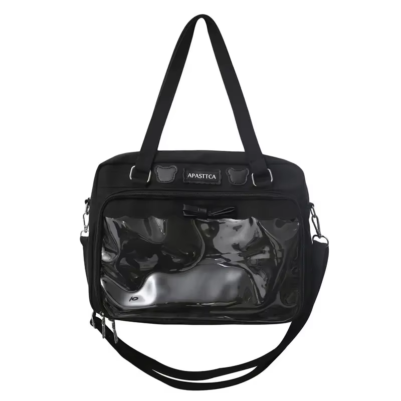 Japonais mignon Transparent toile Itabag mode filles un sac à bandoulière étudiant personnalité sac