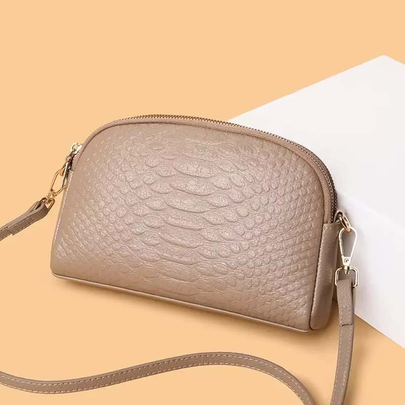 Mode 100% Sac à bandoulière en cuir véritable Simple femmes Sac à main de créateur de haute qualité