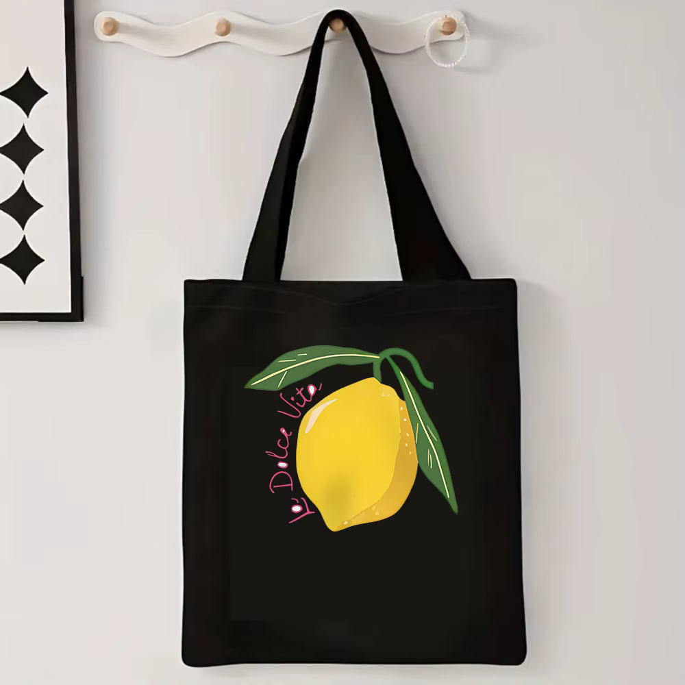 Sac fourre-tout en toile La Dolce Vita Lemon