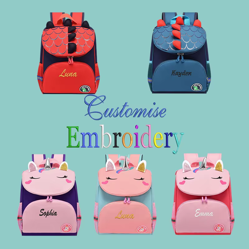 Sac à dos personnalisé brodé en forme d'animal de dessin animé