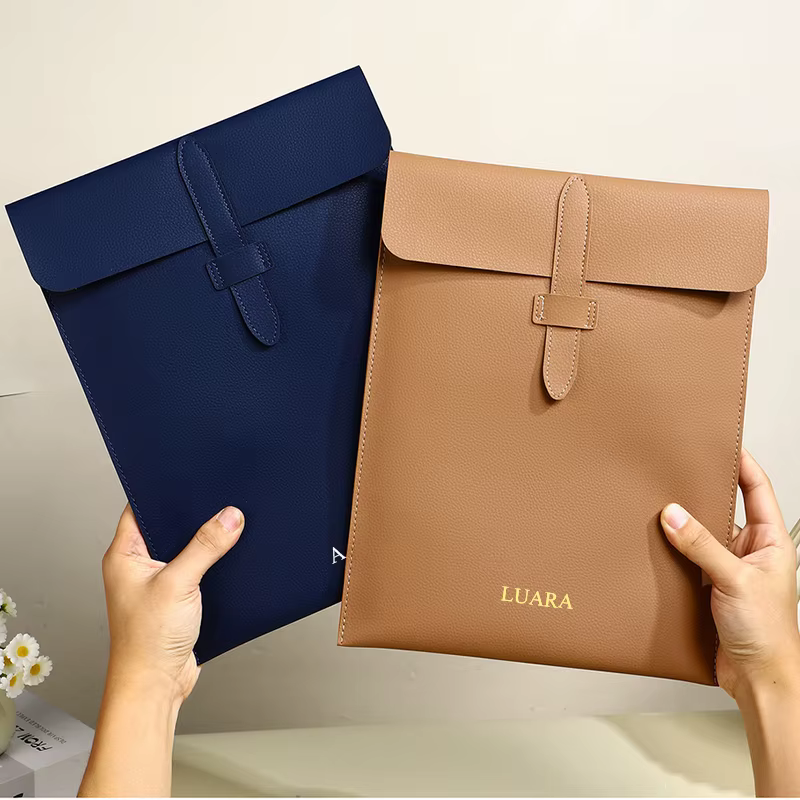 Sac à documents personnalisé en cuir pour bureau d'affaires