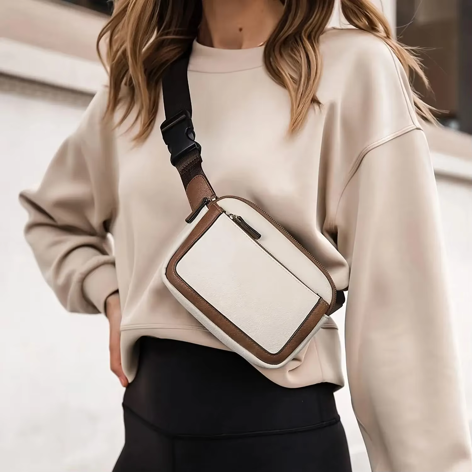 Sac de taille en cuir pour femmes