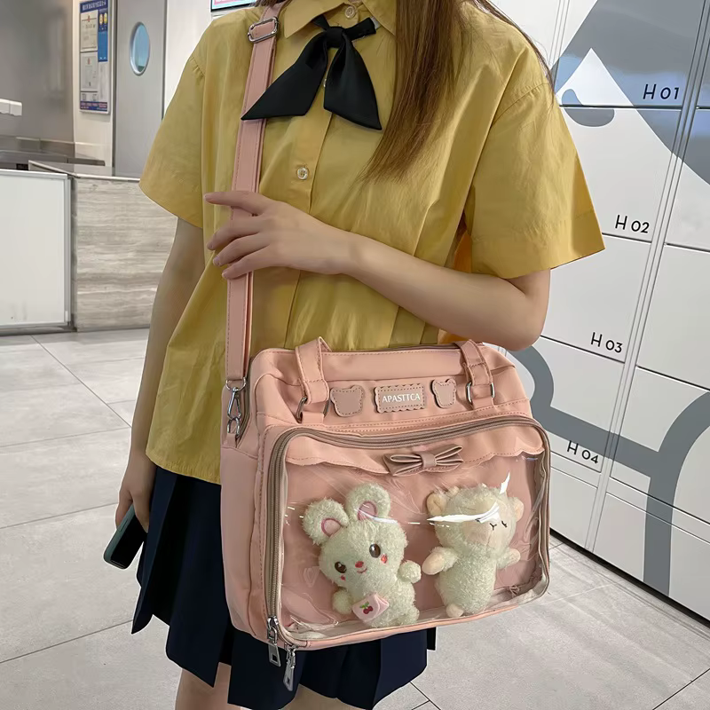 Itabag-Sac à Bandoulière en Toile Transparente pour Fille