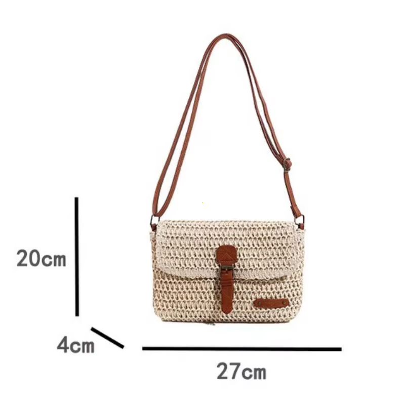 Nouveau sac à bandoulière en paille à la mode pour femmes