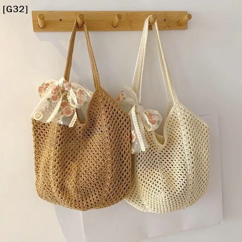 Sac tissé de grande capacité pour femmes