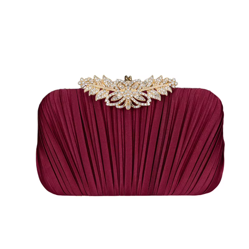 Nouvelle pochette de soirée plissée haut de gamme pour femme