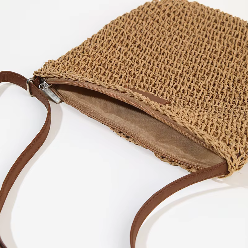 Sac tissé en paille, épaule simple