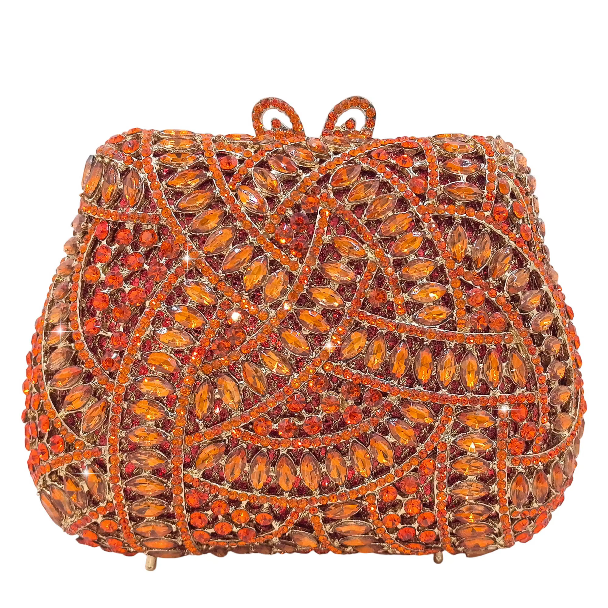 Boutique De FGG Sacs à main de soirée rayés orange pour femmes