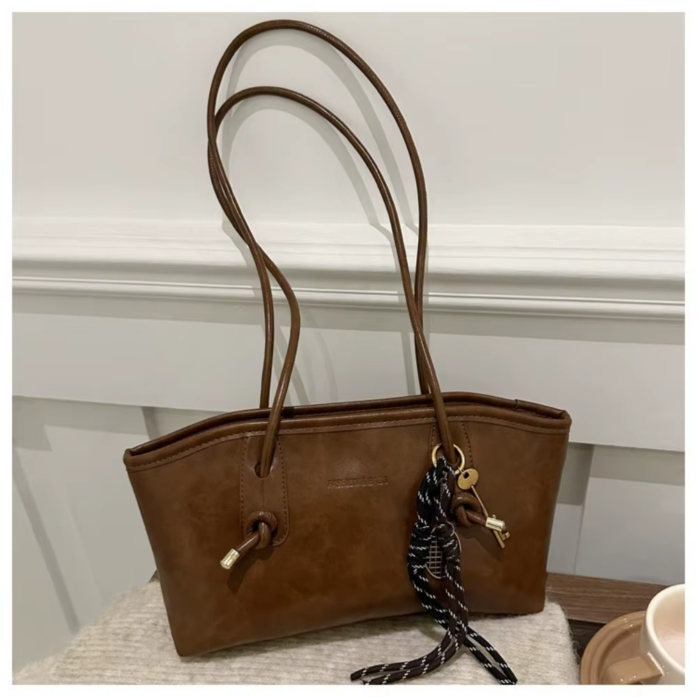 Y2K mode nouveau sac à bandoulière de travail de grande capacité couleur unie Simple dame sacs à main en cuir PU sac fourre-tout femmes femme