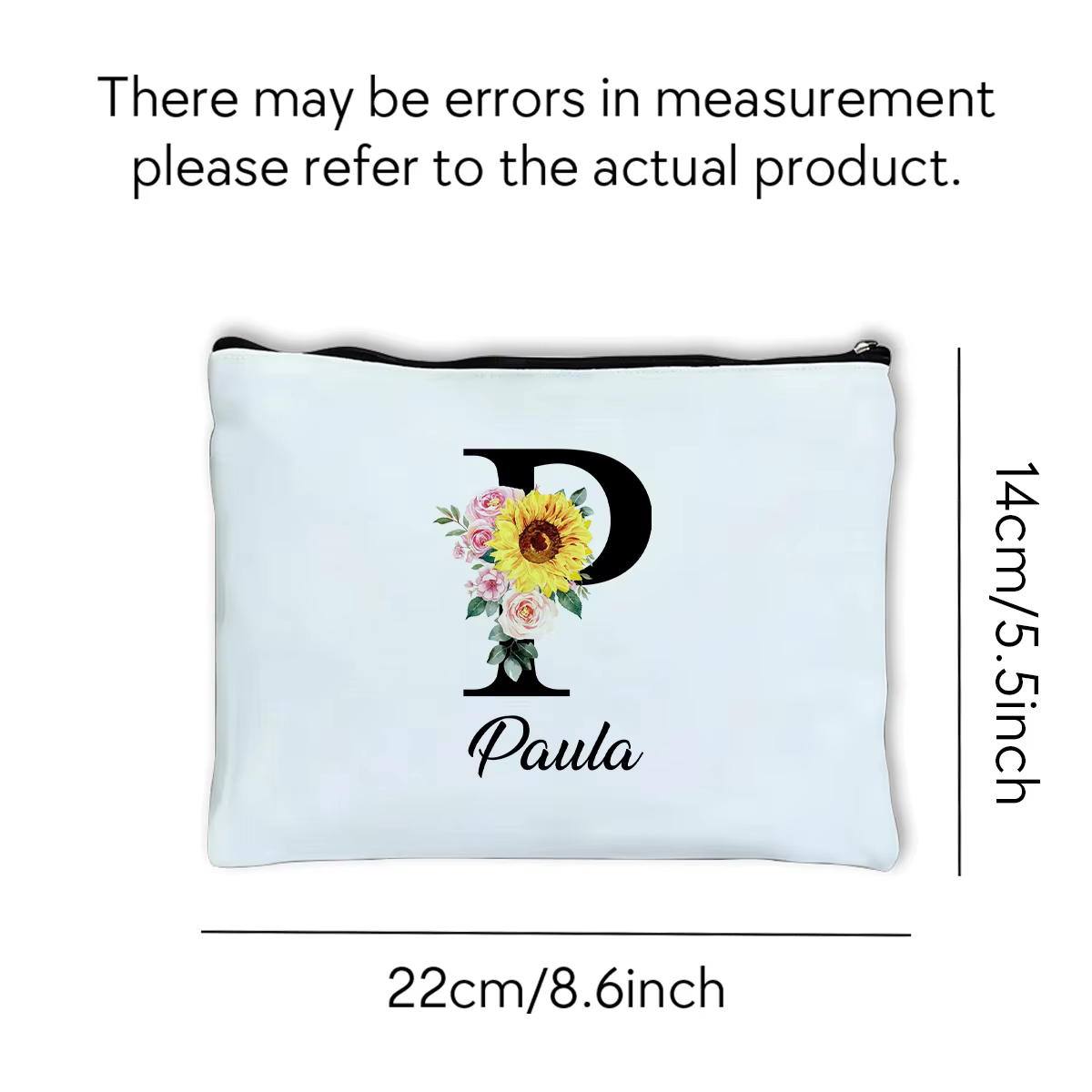 Trousse de maquillage personnalisée avec lettre