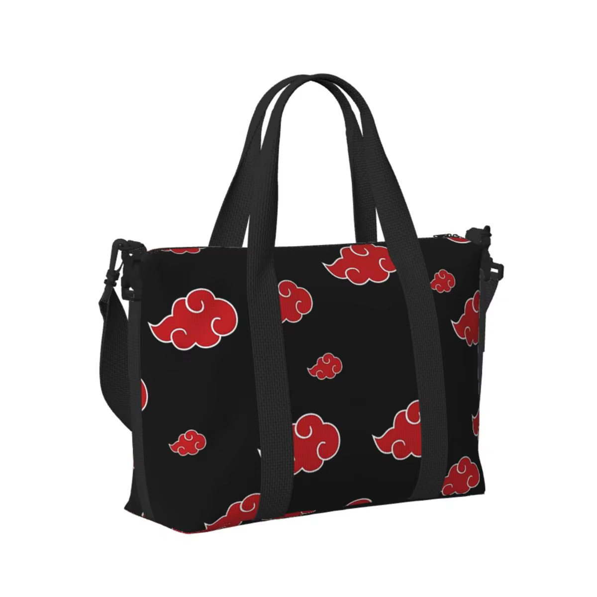 Sac de voyage de plage nuage noir et rouge personnalisé
