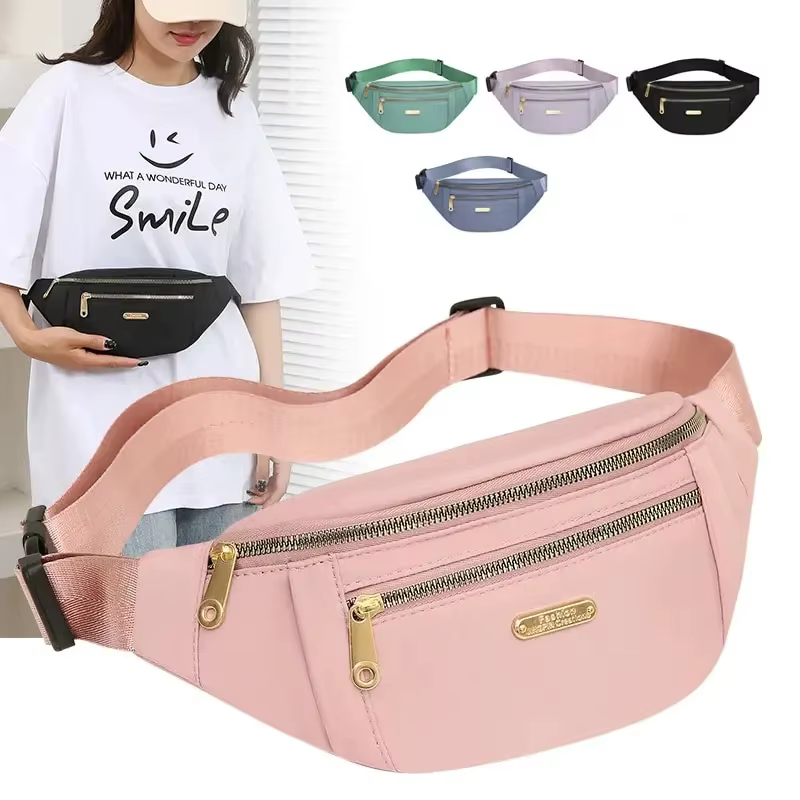 Sac banane avec fermeture éclair pour femme