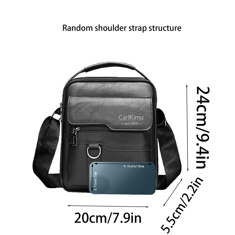 Sac messager vintage avec sangle réglable