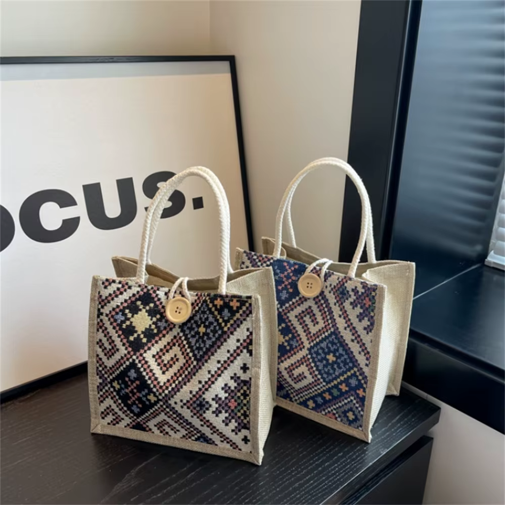 Sac à Main en Lin pour Femme