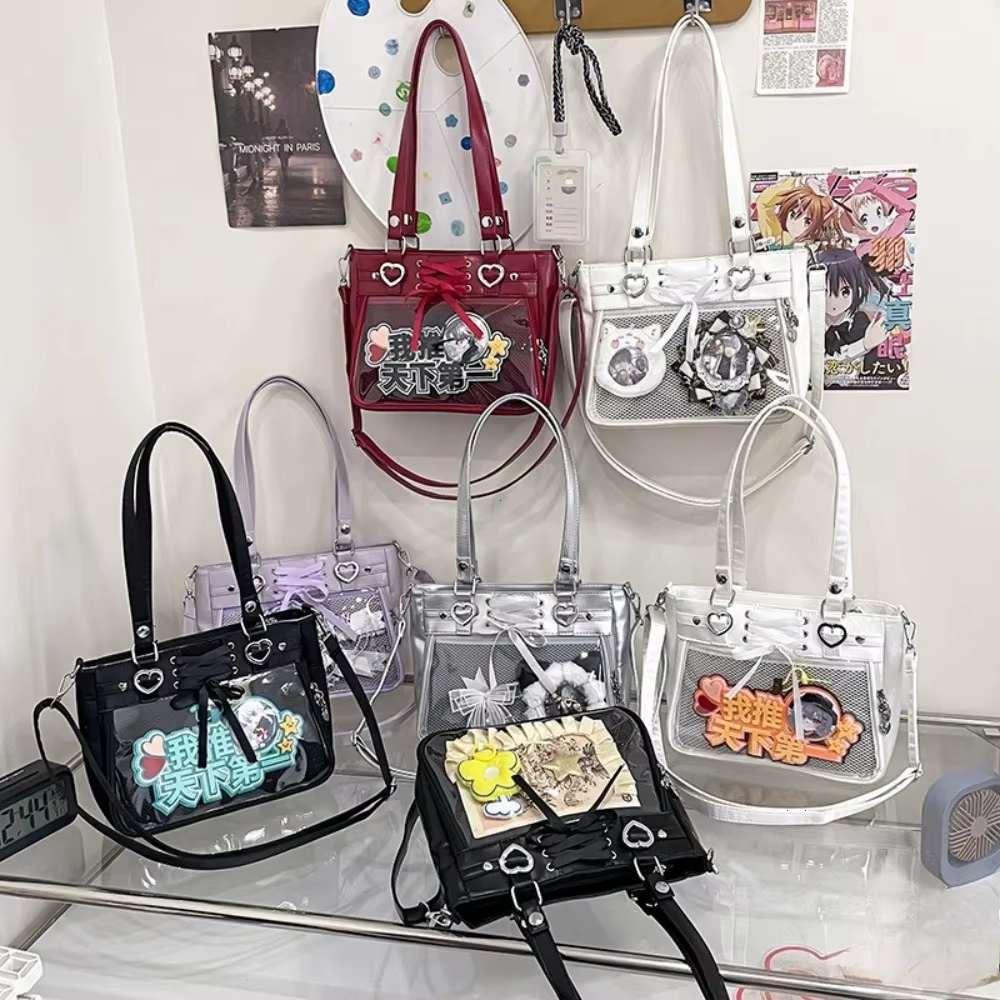 Italife petit sac Ita rouge à bandoulière avec ruban femmes Kawaii clair mignon sac