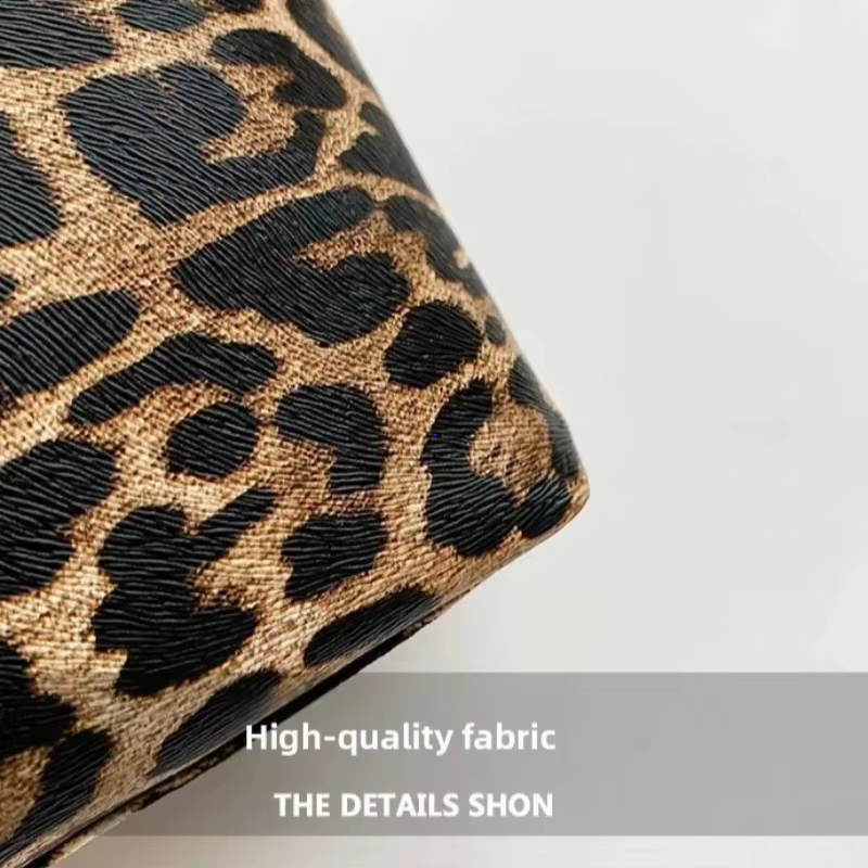 Mini sac pour femmes léopard en cuir seau sac à bandoulière petit sac de téléphone cordon sacs