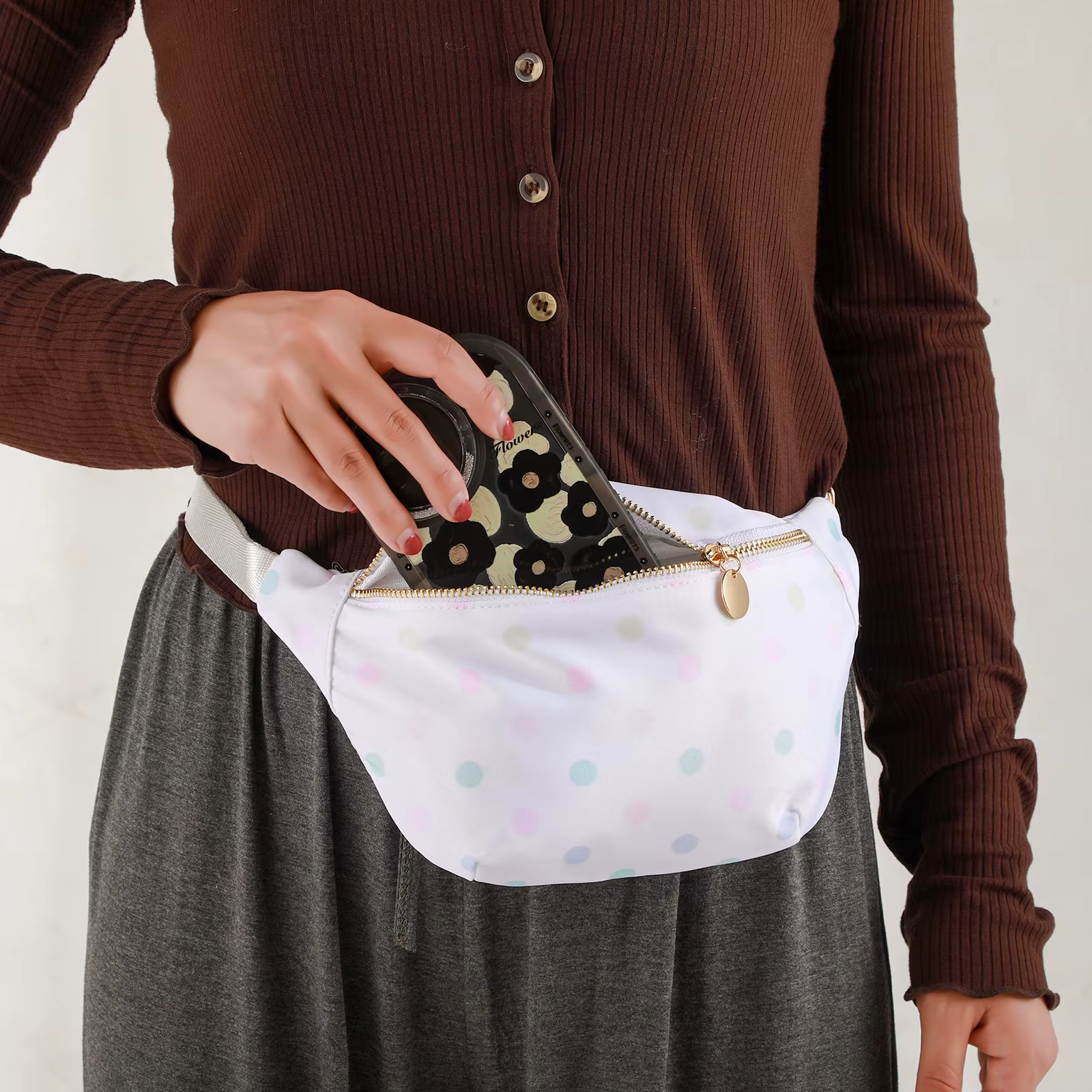 Sac banane en nylon pour femme