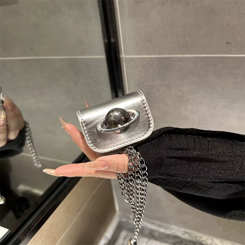 Mini sac messager au design rétro pour femmes