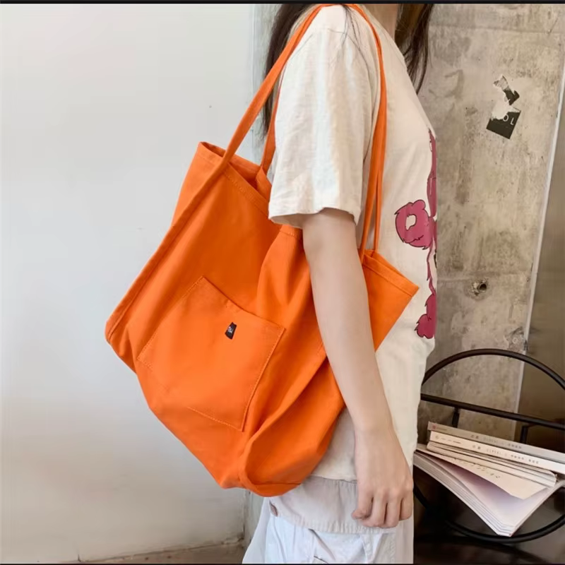 Sac en toile de haute qualité réutilisable Shopping sac à bandoulière femmes Simple décontracté usage quotidien sac à