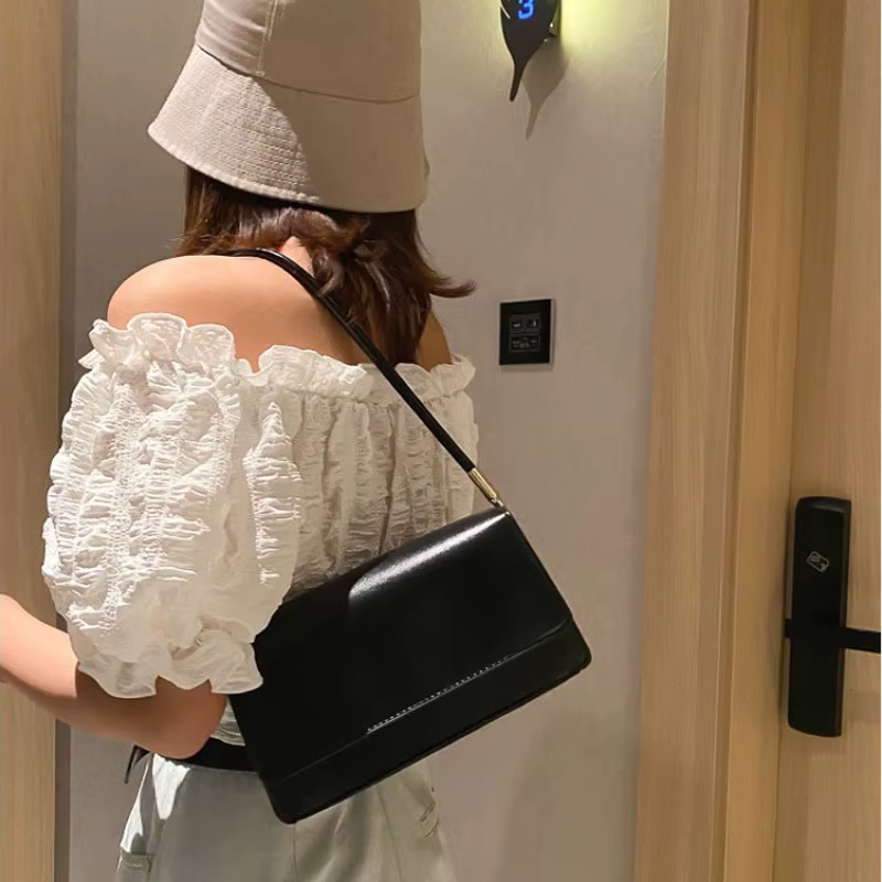 Nouveau sac à bandoulière Simple pour femmes sac à aisselles en cuir PU couleur unie dame sac à main décontracté filles petit sac carré sac bolso mujer
