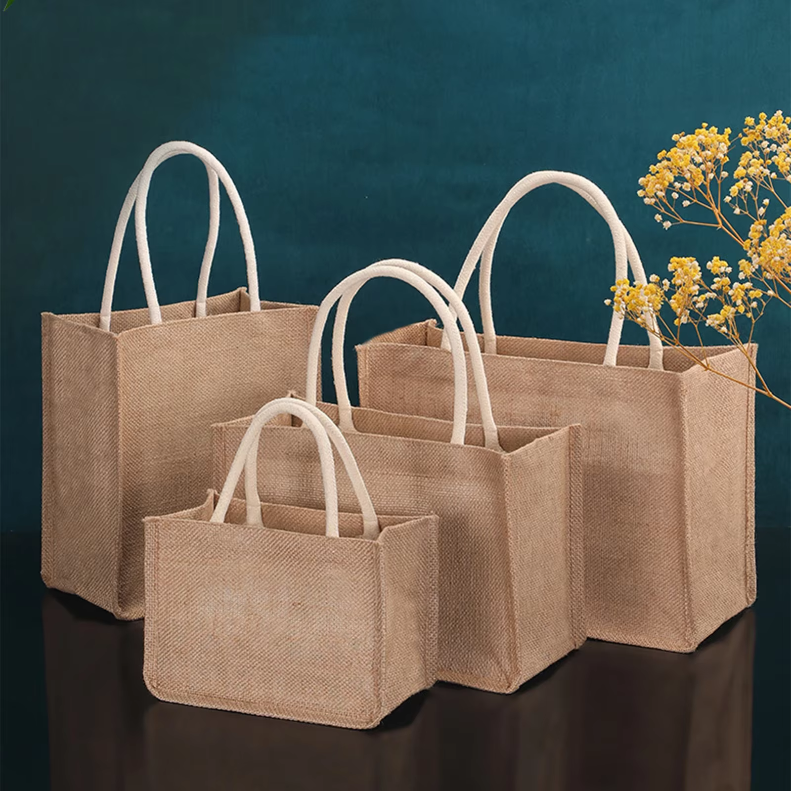 Sacs fourre-tout en toile de Jute vierge