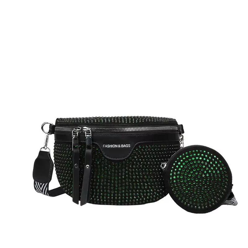 Sac bandoulière chic style coréen avec diamants brillants