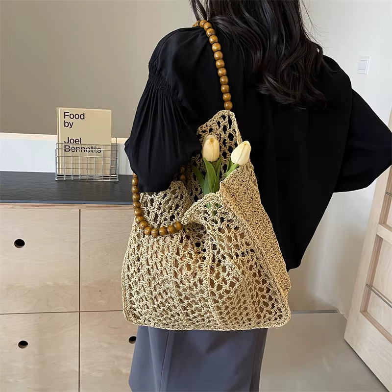 Sac à Main en Paille de Style Bohème
