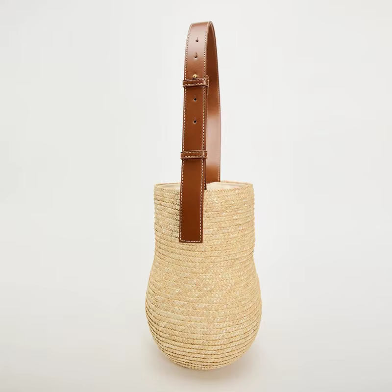 Sac à bandoulière tissé en forme de gourde pour femme