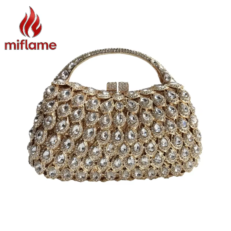 Pochette de soirée pour femme avec cristaux