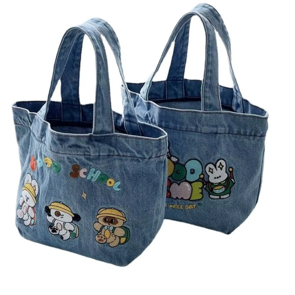 Sac à main en denim délavé à la mode