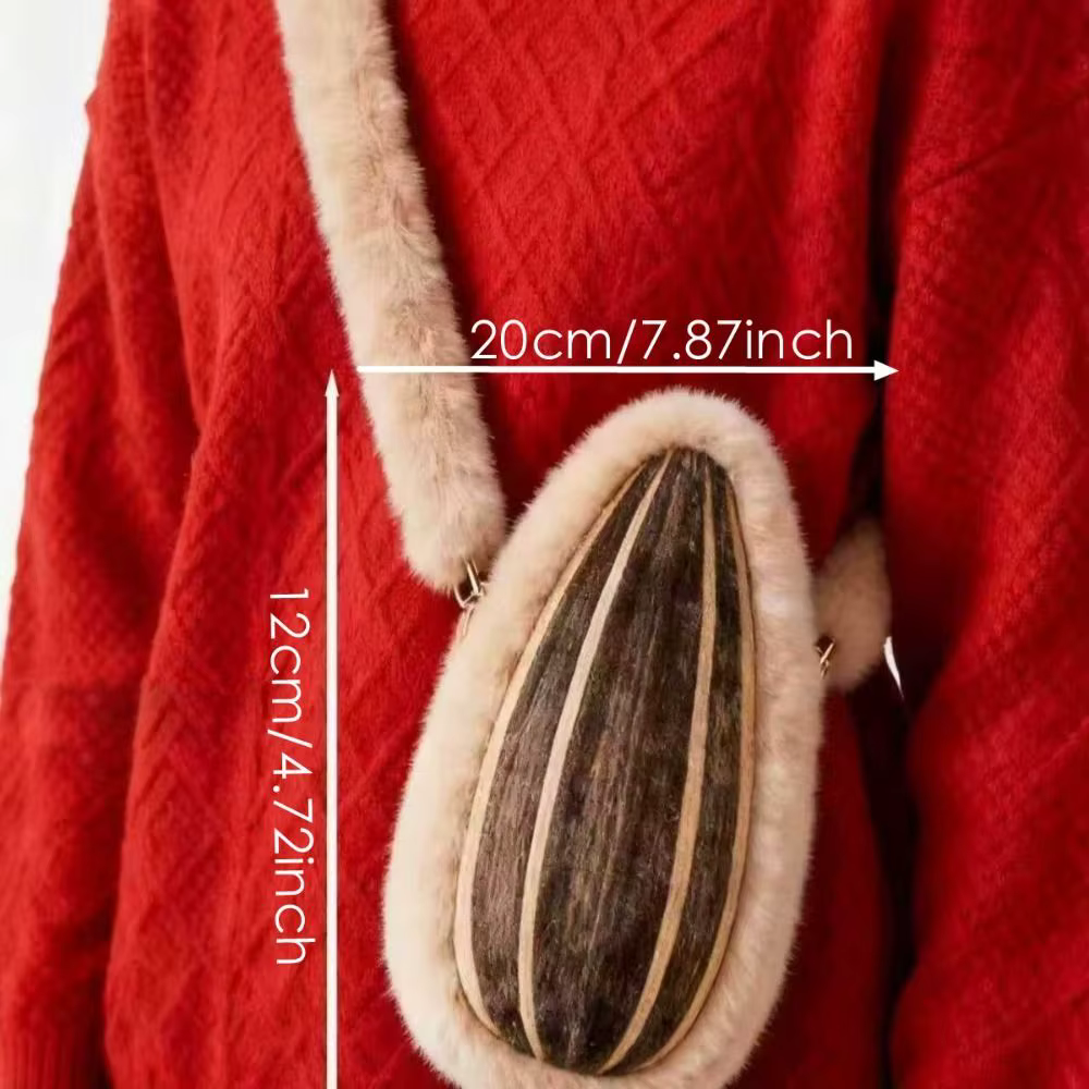 Sac bandoulière créatif motif grain de tournesol