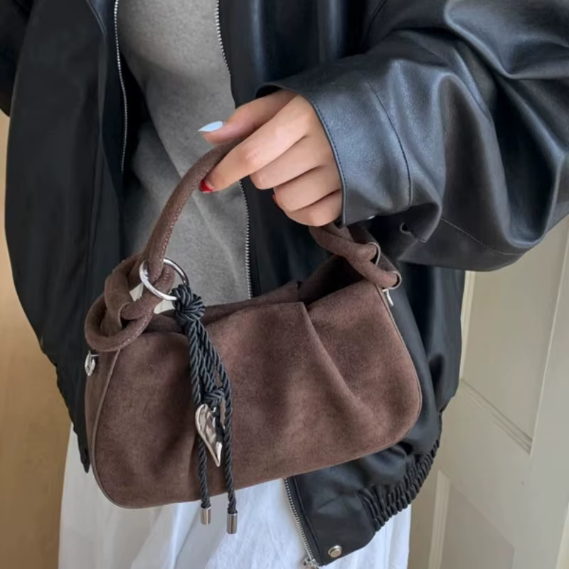 Petits sacs à bandoulière en cuir suédé tendance pour femmes 2026