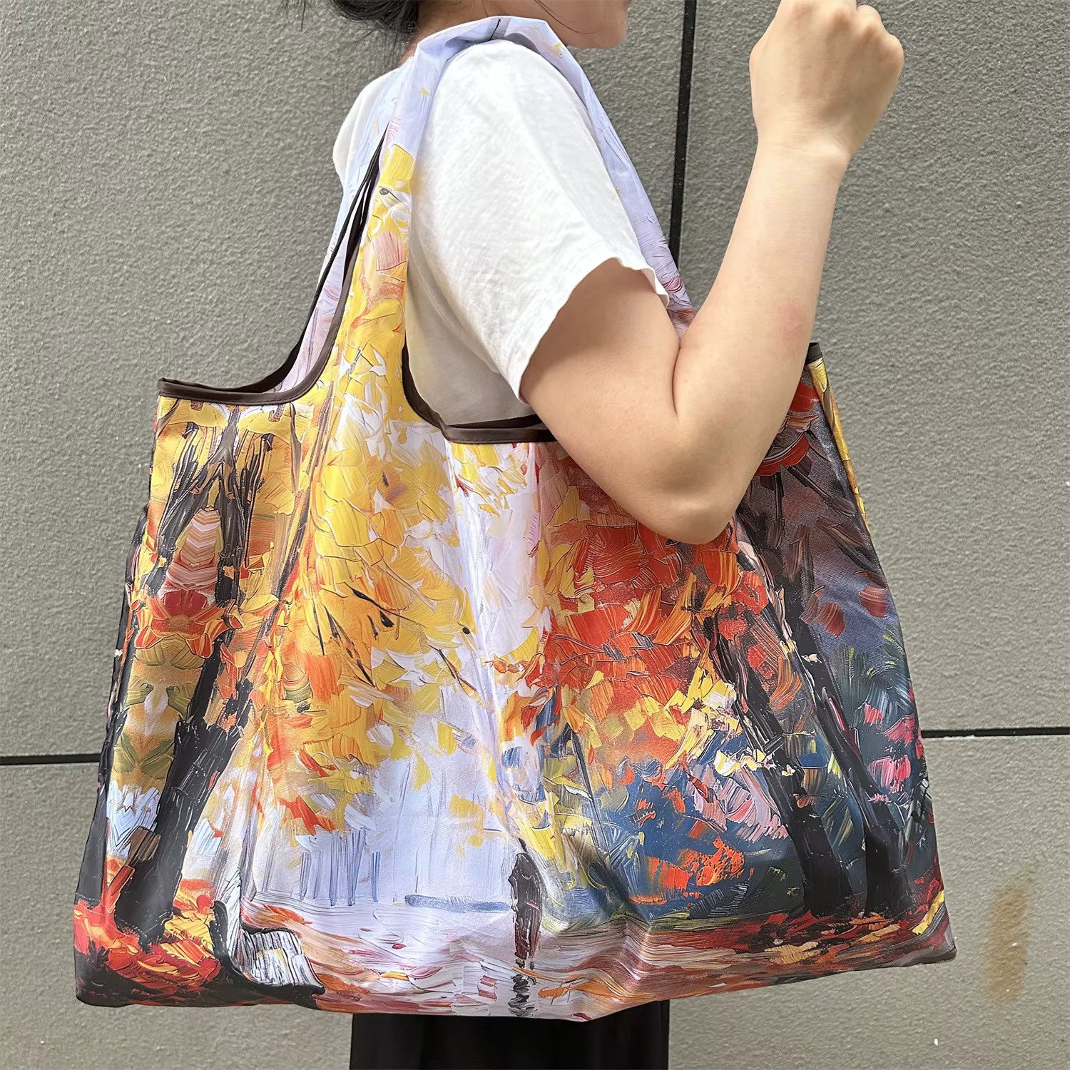 Grand sac fourre-tout Chic Iris Flower