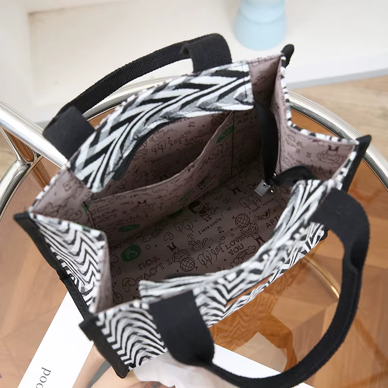 Sac fourre-tout en toile à motif Chevron