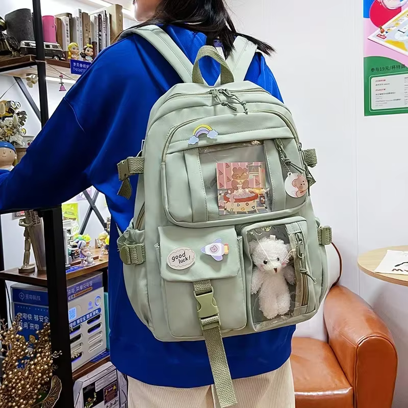 Kawaii esthétique femmes sac à dos sac d'école pour adolescentes japonais coréen sac à dos étudiant Bookbags mignon école sac à dos Mochila