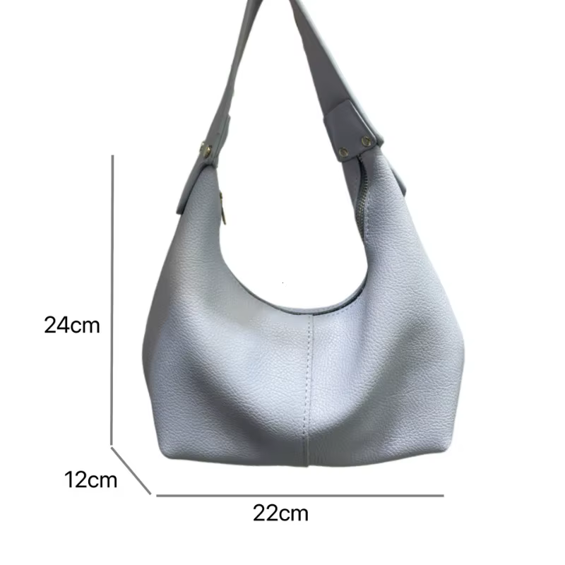 Femmes Vintage sous les bras sac en cuir PU souple Hobo sacs à bandoulière nouvelle couleur unie décontracté aisselle sac à main filles en plein air quotidien sac fourre-tout