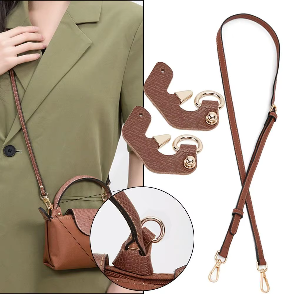 Sangles de remplacement en cuir véritable pour sacs à bandoulière Longchamp
