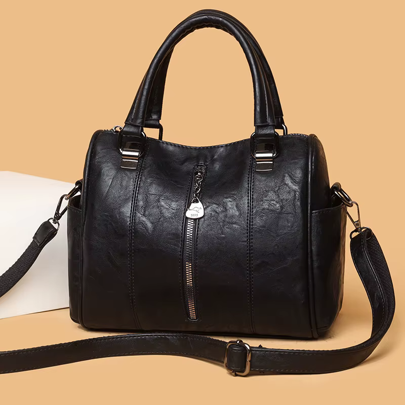 Grand sac fourre-tout en cuir pour femmes
