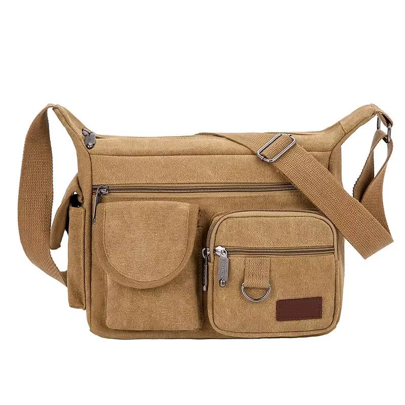 Nouveau Nouveau sac à bandoulière multi-poches sac de messager pour étudiant voyage sac casual