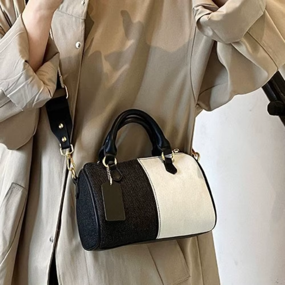Patchwork Colorblock Mini sacs à main pour femmes Denim épaule