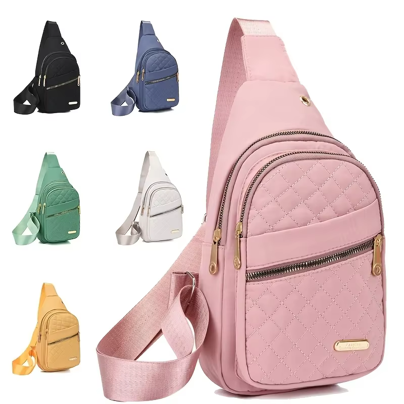 Sac banane matelassé de couleur unie