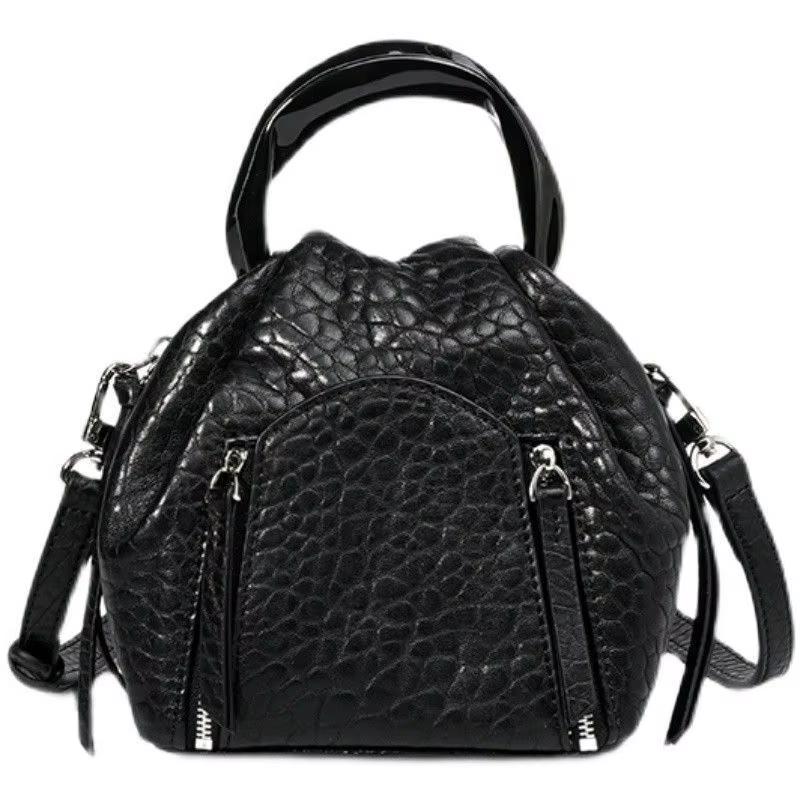 Sac à main à Texture de haute qualité en peau de mouton à bulles