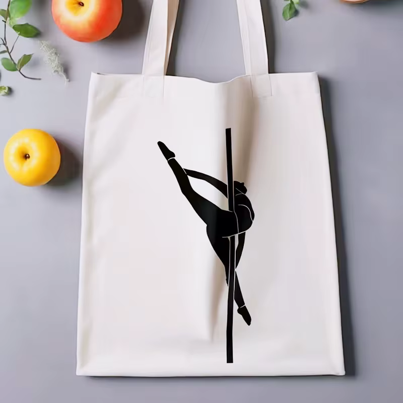 Sac fourre-tout en toile avec motif Pole Dancing