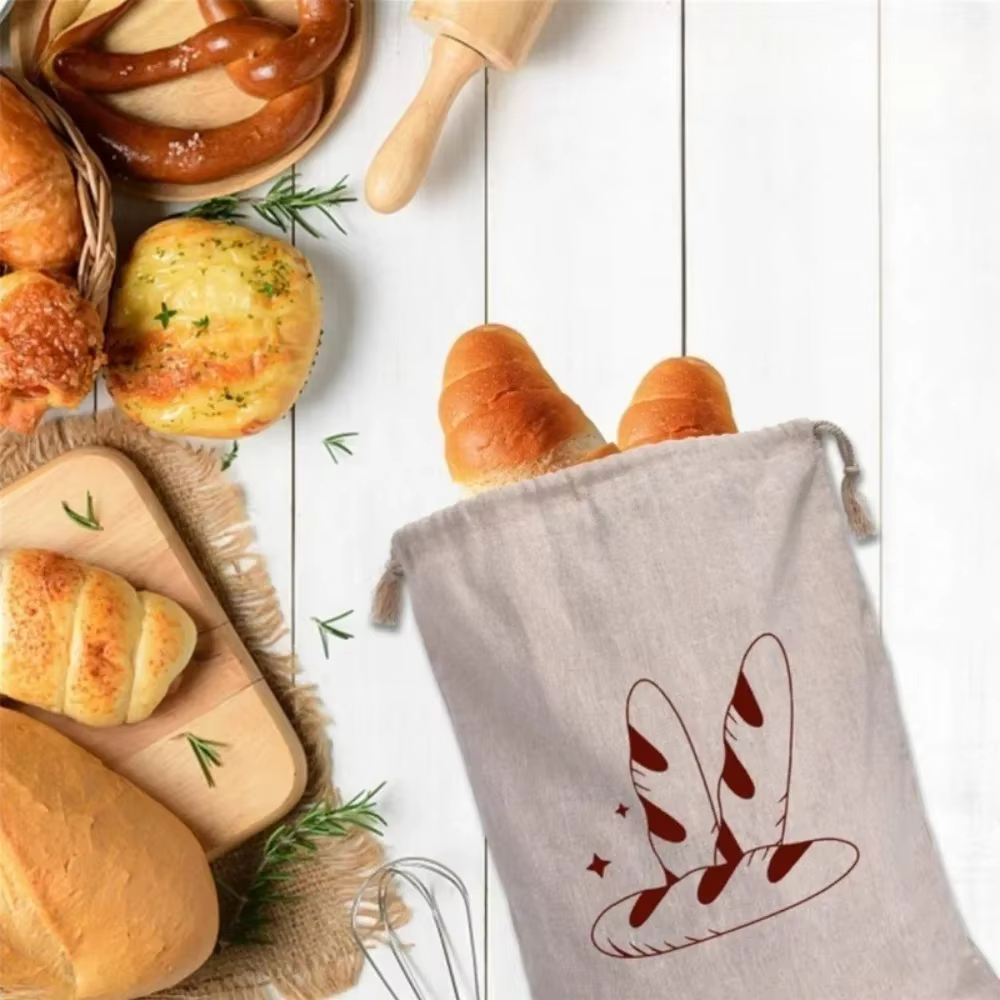 Sac à pain en lin, garde le pain frais et moelleux