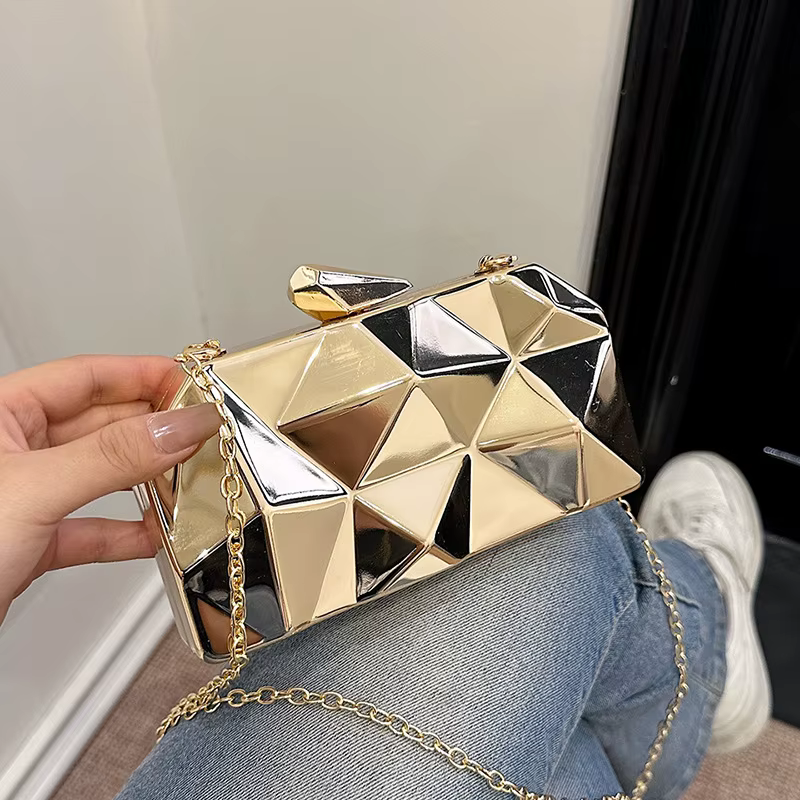 Luxe acrylique brillant boîte Mini pochette Banquet fête de mariage épaule bandoulière dîner sac concepteur pochettes de haute qualité