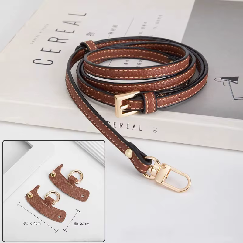 Sangles de sac longues en cuir véritable