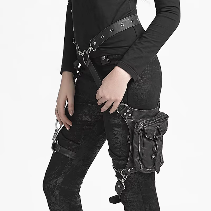 Sac à Jambes Rétro Punk de Style Ancien pour Femme