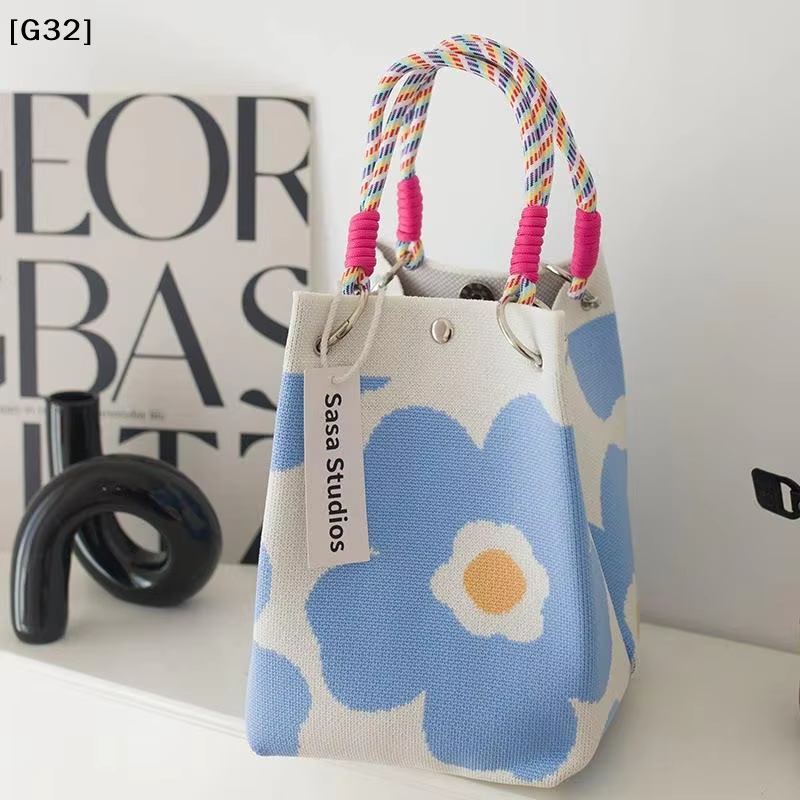 Nouveau Sac à Main Tricoté Polyvalent et Adorable 2026 avec Fermeture Magnétique 3D